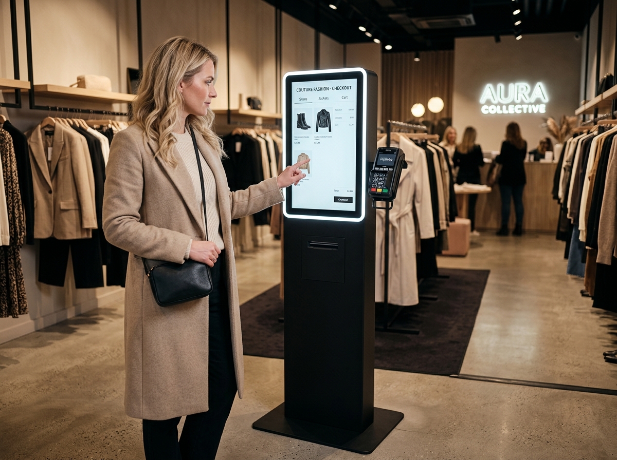 Retail kiosk en zelfscankassa gekoppeld aan webshop