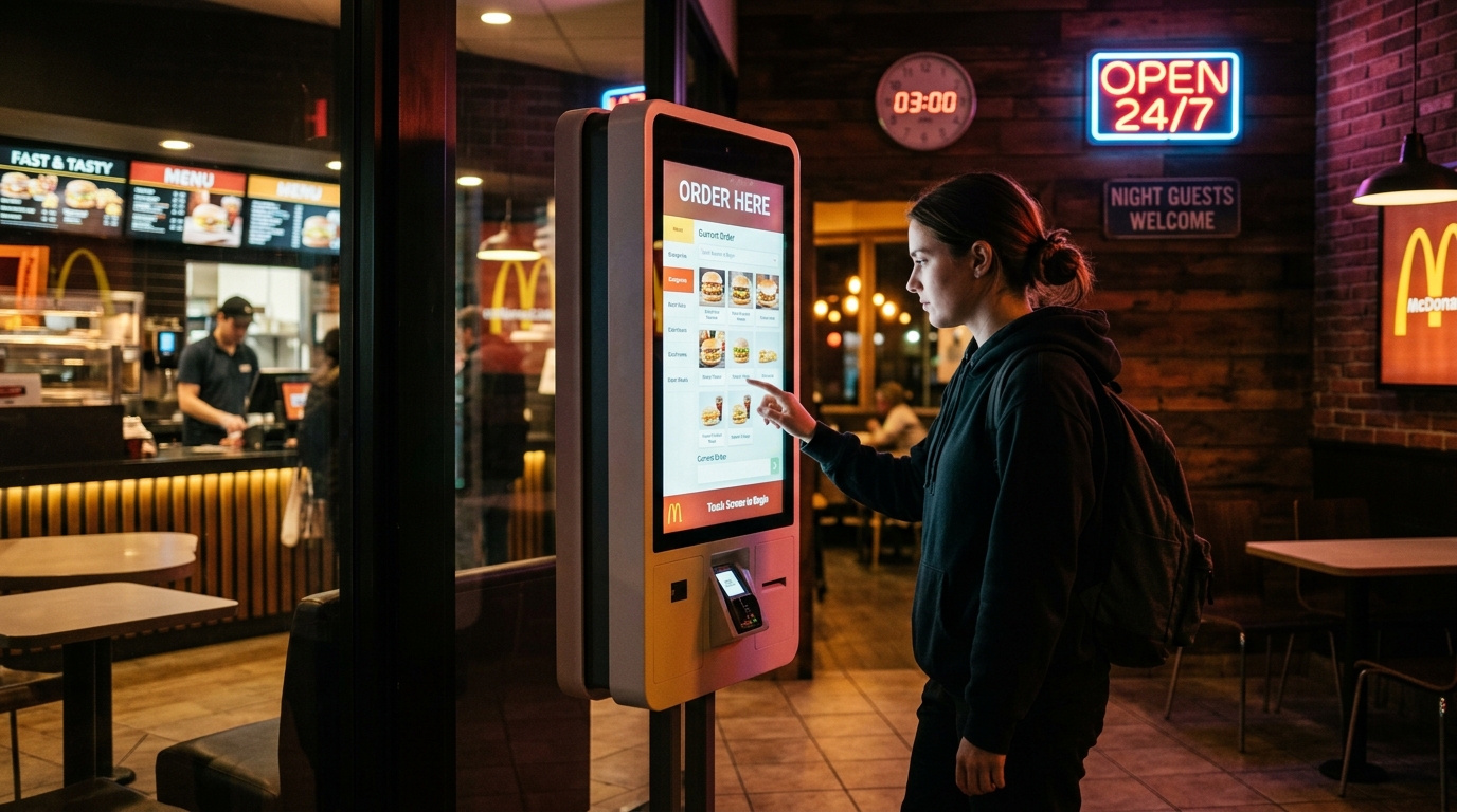 Kiosk available 24/7 visual